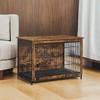 Modern Dog Crate Furniture , End Table, for Small Dogs up to 70 lb - Stylish Kennel with Removable Tray, Double Doors - 3 of 4