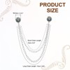 Unique Bargains Bouquet Coat Round Rhinestone Hanging Tassel Chain Lapel Suit Brooch Pins 1 Pc - 2 of 4