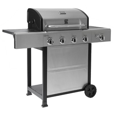 Kenmore 4-Burner Stainless Steel Propane Gas Grill with Side Burner