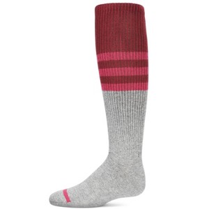 Memoi Girls' Two-Tone Stripe Knee-High Socks - 1 of 3