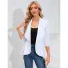 Coolmee Womens Casual Blazer Puff Sleeve Ruffle Hem Casual Blazer Jackets Coat - 3 of 4