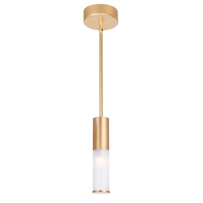CWI Lighting Pipes 1 Light Mini Pendant With Sun Gold Finish