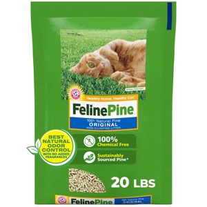 Feline Pine Original 100% Natural Low Dust Non-Clumping Cat Litter - 20lbs - 1 of 4