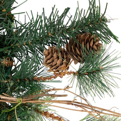 Rustic Country Charm Mixed Pine Cone 34" Outdoor Christmas Garland