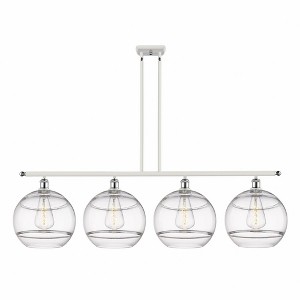 Rochester - 4 Light Stem Hung Island In Industrial Style-13.88 Inches Tall and 50.25 Inches Wide - 1 of 1