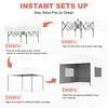 Canopy Tent 10x10 Easy Pop Up, Outdoor Shade Instant Canopy Tents, Comercial Instant Heavy DutyCanopy Pop Up Tent with 3 Sidewalls - 2 of 4