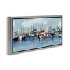 Stupell Industries Varied Boats Docked Port Marina Floating Frame Canvas Art, Gray, 31" x 14" - 2 of 4