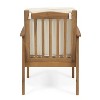 Christopher Knight Home Casa Outdoor Acacia Wood Club Chairs with Cushions (Set of 4) - 4 of 4