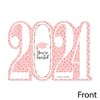 Big Dot of Happiness Rose Gold Grad - Shaped Fill-In Invitations - 2024 Graduation Party Invitation Cards with Envelopes - Set of 12 - 3 of 4