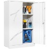 Acekool 42" Steel Storage Cabinet - Locking Doors, 2 Adjustable Shelves, Tall Metal Organizer for Garage, Office & Utility Rooms, Black - 4 of 4