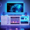 Pinmoco 63 Inch TV Stand with Electric Fireplace Storage Cabinet and LED Open Shelf for TVs up to 70" - 3 of 4