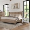Vynxaria Open Nightstand - 2 Drawers, Felt Lined Top Drawer, Cedar Lined Bottom, Custom Hardware, White Finish - 3 of 4