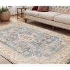 Coral And Blue Floral Area Rug - 2 of 4