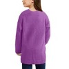 Girls Long Sleeve Cardigan Sweaters Open Front Cable Knit Chunky Cardigans Kids Oversized Cute Outerwear Coat - 2 of 2