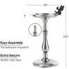 Good Directions 32" Aluminum Classic Fairy Bird Bath Pedestal - Pewter - 4 of 4