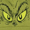 Dr. Seuss The Grinch Who Stole Christmas Embroidered Beanie Adult Cuff Knit Hat Green - 3 of 4