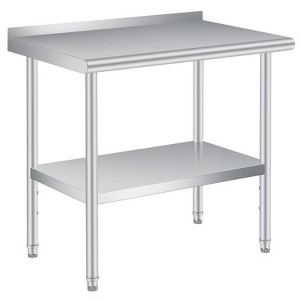 Stainless Steel Table Heavy Duty Commercial Metal Table for Prep Adjustable Shelf, for Kitchen, Restaurant, Business - 1 of 4