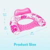 Jasonwell 2-Pack Inflatable Pool Floats for Adults, Chair with Cup Holders, Hammock Noodle Mat, Blue & Pink, Summer Fun - 4 of 4