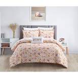 4pc Sumba Comforter Set Blush/Yellow - NY&C Home Collection