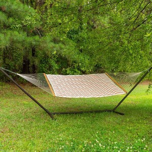 13' Pillowtop Outdoor Fabric Hammock with Spreader Bar Striped - Threshold™: Weather-Resistant, No Assembly Required - 1 of 4