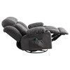 AndMakers 39.76 in. W Fabric Recliner with Rocking, Remote Control, Tufted and Storage - 3 of 4