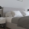 Merrick Lane Platform Bed Contemporary Tufted Upholstered Platform Bed with Footboard - 3 of 4