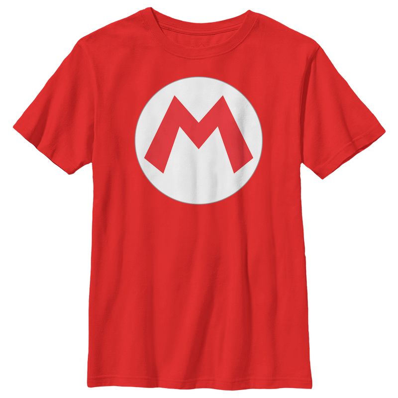 Boy's Nintendo Mario Circle Icon T-Shirt, 1 of 5
