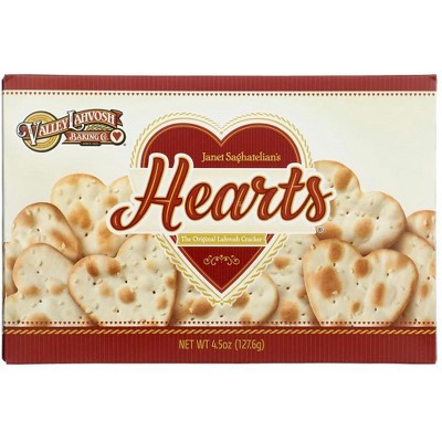 Lahvosh Crackerbread, Hearts, Original, 12/4.5oz