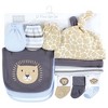 Hudson Baby Infant Boys Caps or Headbands, Bibs, Mittens and Socks 12pc Set, Safari, 0-6 Months - 2 of 4