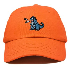Dalix Giant Lizard Kaiju Embroidered Cotton Dad Hat Baseball Cap Adjustable Glow in the Dark Mens - 1 of 4