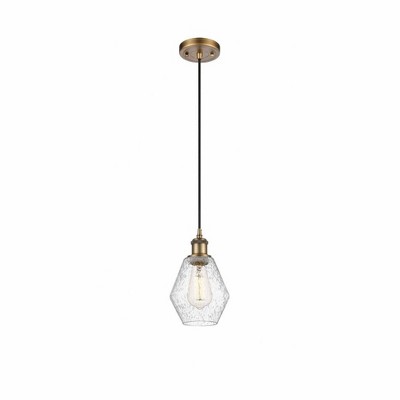Cindyrella - 1 Light Cord Hung Mini Pendant In Industrial Style-10 Inches Tall and 6 Inches Wide