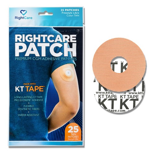 Rightcare Cgm Adhesive Synthetic Patch For Libre, Uncovered Circle, Tan ...
