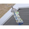 Anna-Kaci Women's Silver Tone Necklace with Iridescent Crystal Cluster Pendant, Adjustable Chain, Sparkling and Unique Design - White - 2 of 4