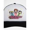 Powerpuff Girls Trio Flying Logo White Trucker Hat - 2 of 4