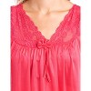 Casual Nights Women's Fancy Lace Neckline Silky Tricot Nightgown - 3 of 4