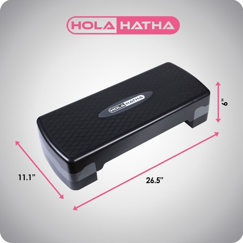 HolaHatha Compact Portable Aerobic Step Platform Workout Exercise Equipment, 3 of 7