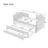 YONWAY Twin Size Daybed With Trundle and 3 Storage Drawers Chenille Fabric Space-Saving Easy assembly For Living Room Guest Room - 2 of 4