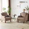 Karl Home |29 inch Wide T-Cushion Polyester Solid Wood Accent Chair - 4 of 4