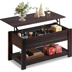 Coffee Table, 39" Lift Top Coffee Table with Hidden Compartment and Storage Shelf - 1 of 4
