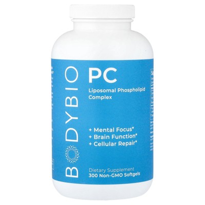 BodyBio PC, Liposomal Phospholipid Complex, 300 Non-GMO Softgels (650 mg per Softgel)