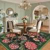 Washable Area Rugs for Living Room, Floral Rug for Bedroom, Soft Low Pile Non Slip Throw Rugs - 3 of 4