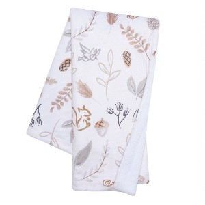 Lambs & Ivy Treetop Fox Woodland/Forest Minky/Faux Shearling Fleece Baby Blanket - 1 of 4