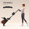 Whisen Foldable Water Rowing Machine with Two Wheels, Adjustable Resistance,  Tablet Holder, Home Gym Fitness Equipment - Red - 3 of 4