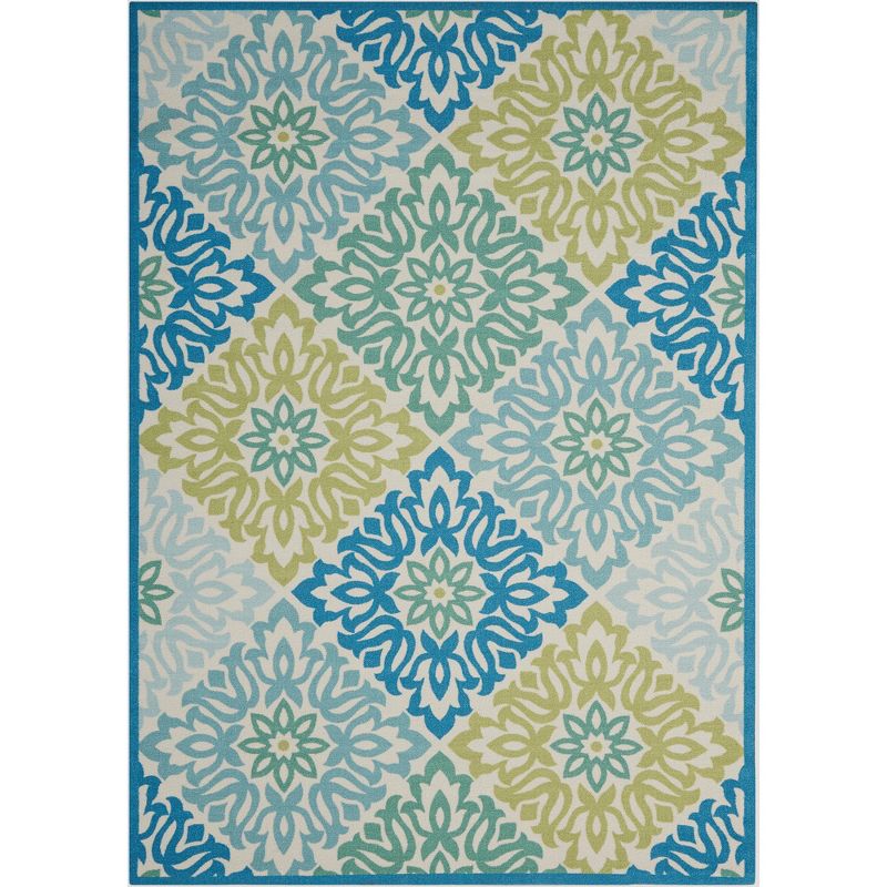 Waverly Sun & Shade "Sweet Things" Blue Indoor/Outdoor Area Rug by Nourison, 1 of 14