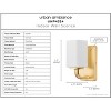 Urban Ambiance Luxury Contemporary Wall Sconce 8.5''H x 4.75''W,  Satin Gold Finish,  Louisville Collection, UHP4324 - 4 of 4