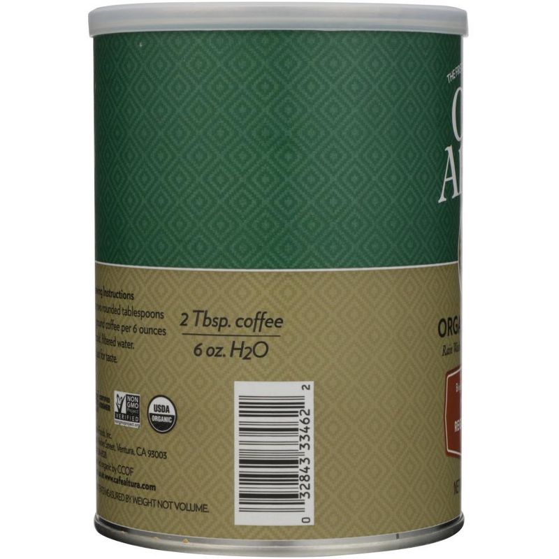 Cafe Altura Organic Ground Coffee Regular Roast - Case of 6/12 oz Canisters, 5 of 6