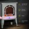 NicBex 18 Inch Electric Fireplace with 3D Realistic LED Flames Freestanding Heater Fireplace with Adjustable Temperature/Overheating Protection - 4 of 4