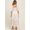 Pinkblush Pink Floral Smocked Ruffle Tiered Maternity Maxi Dress - 4 of 4