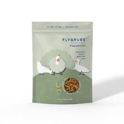 Flygrubs 10 Oz Dried Mealworms For Reptiles, Chicken, Quails And Birds ...