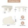 Lirago,Cloud-Shaped Coffee Table-Creamy White, Baking Finish, PVC Legs, Entertainment-Friendly Design - 2 of 4